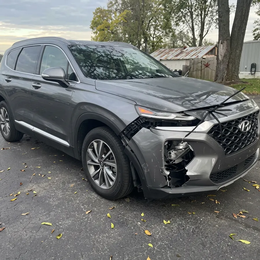 Hyundai santa fe bumper repair carlisle pa before at Heritage Collision & Auto Body in Carlisle, PA